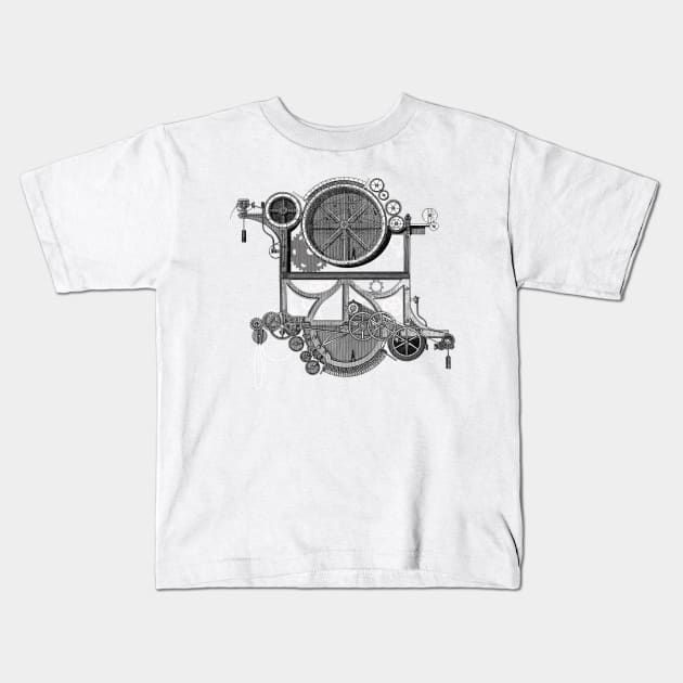 Daily Grind Machine Kids T-Shirt by venitakidwai1